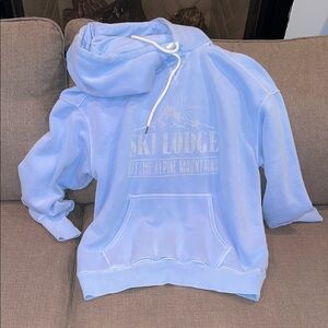 Aerie Cloud Fleece Sky Lodge Blue Hoodie